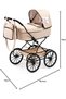 Nostalgic Classic Doll's Pram with Basket, Bag and Cover, Beige - 7