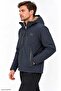 Men's Top Pocket Zippered Plush Lined Hooded Softshell Coat 161 - 3