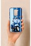 Redmi Note 9 Compatible Blue Scooter Patterned Silicone Case