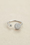 Silver Color Zircon Stone Topcuk Model Women's Ring