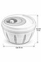 Focus Salad Dryer - Vegetable and Fruit Washing and Vegetable Washing Container - 4.5 Lt Green - 5