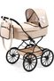 Nostalgic Classic Doll's Pram with Basket, Bag and Cover, Beige