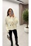 Double Breasted Collar Buttoned Cardigan