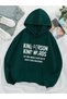 Kind Person Printed Cotton 3 Thread Threaded Oversize Sweatshirt