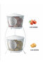 Mega Boy Wire Braided Metal 2-Layer Potato and Onion Storage Container - with Handle - White - 3