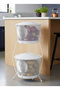 Mega Boy Wire Braided Metal 2-Layer Potato and Onion Storage Container - with Handle - White - 7