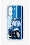 Redmi 13C Compatible Blue Scooter Patterned Silicone Case - 2