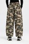 Camouflage Loose-Fit Balloon Pants with Elastic Waist - 4