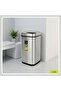 Fingerprint Proof Stainless Steel Open Top Trash Bin | 28 Liter, Silver - 6