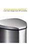 Grace Stainless Steel Pedal Bin with Slow Close Lid | Trash Can with Lid | 9 Liter, Silver - 4