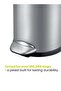 Heavy Duty Fingerprint Proof Stainless Steel Pedal Bin | Trash Can with Lid | 8 Liter, Silver - 7