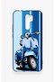 Redmi 9 Compatible Blue Scooter Patterned Silicone Case - 2
