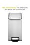 Rectangular Soft Close Step Bin with Black PP Liner | Trash Can with Lid | 6 Liter, Silver - 4