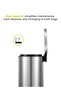 Fingerprint Resistant Stainless Steel Pedal Bin | Trash Can with Lid | 20 Liter, Silver - 8
