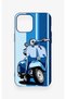 Blue Scooter Patterned Silicone Case Compatible with iPhone 12 Pro Max - 2
