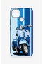 Realme C25 Compatible Blue Scooter Patterned Silicone Case - 2
