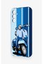 Samsung A14 Compatible Blue Scooter Patterned Silicone Case - 4
