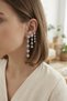 Set of 3 Earrings in Silver Color with Pole Star Detail - 4