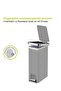 Hana Slim Step Bin with Wheels | Trash Can for Kitchen, Bathroom and Office | 10 Liter, Grey - 3