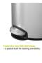 Fingerprint Resistant Stainless Steel Pedal Bin | Trash Can with Lid | 20 Liter, Silver - 7