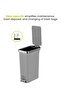 Hana Slim Step Bin with Wheels | Trash Can for Kitchen, Bathroom and Office | 10 Liter, Grey - 7