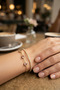 Pink Heart Model Zircon Stone Gold Color Women's Bracelet - 2