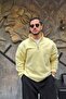 Men's 3 Thread Yarn Embroidered Sweatshirt with Stand Collar and Half Zipper Sun208 - 3