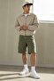 Men's Classic Collar Long Sleeve Zippered Cream Jacket - 2
