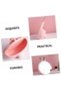 3-Piece Standing Makeup Mirror – Round Desktop Model with Rabbit Ears, Plastic Glass Material, Single-Sided Portable Makeup Mirror - 6