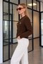 Women's Braided Embroidered Knitwear Cardigan - 4