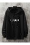 Design Printed Cotton 3 Thread Threaded Oversize Sweatshirt