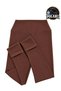 1060 Women's High Waist Gathering Tights with Fleece Inside for Winter, Premium Quality, Brown - 3