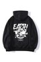 Design Printed Cotton 3 Thread Threaded Oversize Sweatshirt