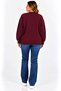 Plus size button detailed knit cardigan burgundy - 5