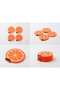 Set of 4 Orange Design Flexible Silicone Coasters - Non-Slip Base, Heat-Resistant Mug and Cup Coasters - 2