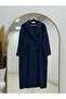 Mahidevran Waist Drawstring Double Button Cap-Ek1123 Navy Blue - 2