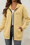 Fr Heart Rhythm Printed Two-Thread Zipper Hooded Sweatshirt Cardigan - Oversized Pocket Casual Sports Jacket