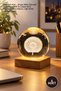 5 Lighted Glass Globes – Decorative Lighting with Wooden Base, Usb-Powered Color-Changing Table Decoration, Light Globe