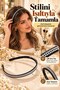 Double Row Stone Thin Women's Hair Crown Stylish Shiny Hair Accessory Silver - 4