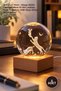 5 Pieces of Lighted Glass Globes – Decorative Table and Shelf Lamp with Wooden Base, Color Changing USB Glass Globe