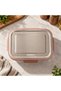 640 ml Set of 4 Glass Storage Containers with Steel Lids and Locking Food Storage Containers - Pink - 5