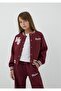M7S10189-70393 Mj Printed Bomber Burgundy Girls' Sweatshirt