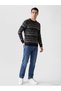 Vizyon New Season Black Crew Neck Christmas Themed Men's Knitwear Sweater - 2