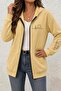 Fr Heart Rhythm Printed Two-Thread Zipper Hooded Sweatshirt Cardigan - Oversized Pocket Casual Sports Jacket - 2