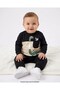 Baby Boy Seasonal Dinosaur Printed 2 Thread 6-9-12-18-24 Months Stylish Top and Bottom Set - 3