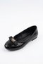 Malros Stoned Front Bow Women's Ballerina Flats Black Croka - 7