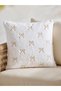 From UZG STORE: Bow Detail-Embroidered Cushion Cover for Style-Conscious Individuals, 45x45 cm