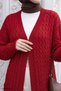 Strickmuster Langer roter Strickpullover - 3