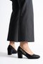 Urelas Side Buckle Stoned Women's Heeled Shoes Black