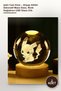2 Pieces of Lighted Glass Globes – Decorative Table Ornament with Wooden Base, Color Changing USB Glass Orb